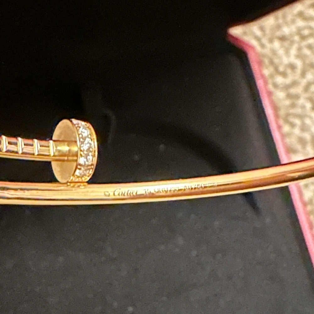 Cartier Juste Un Clou Yellow Gold with Diamonds Size 15 (SMALL MODEL) - Picture 7 of 12